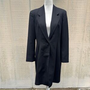 Versions by L Black Wool Blazer with Black and Red Lower Lining Options